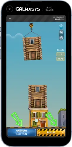 Cashout oder Build Funktion